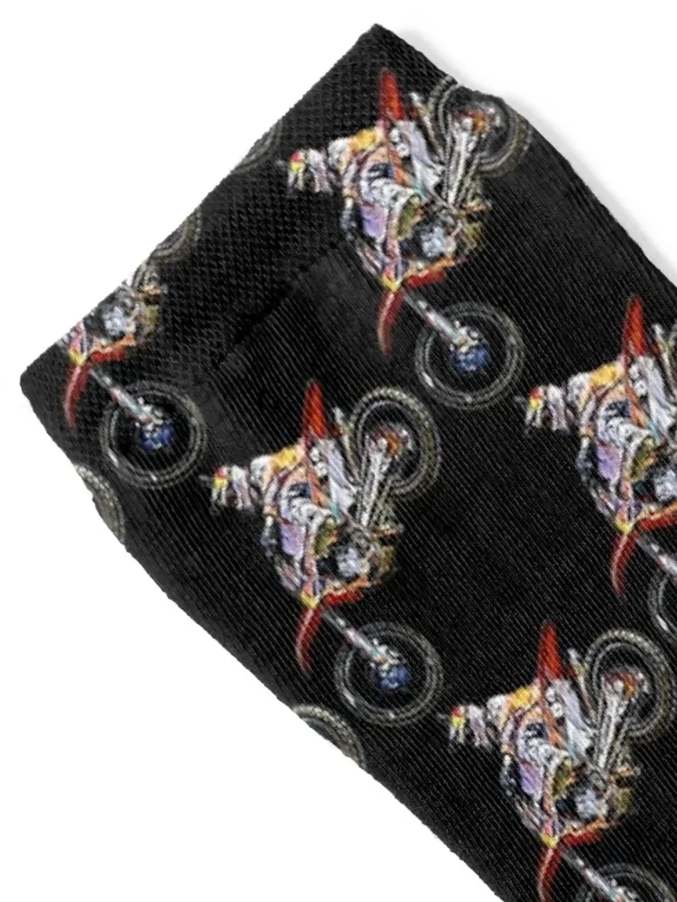 Скачок на велосипеде или прыжок для мотокросса MX мотоцикле Носки тенниса с