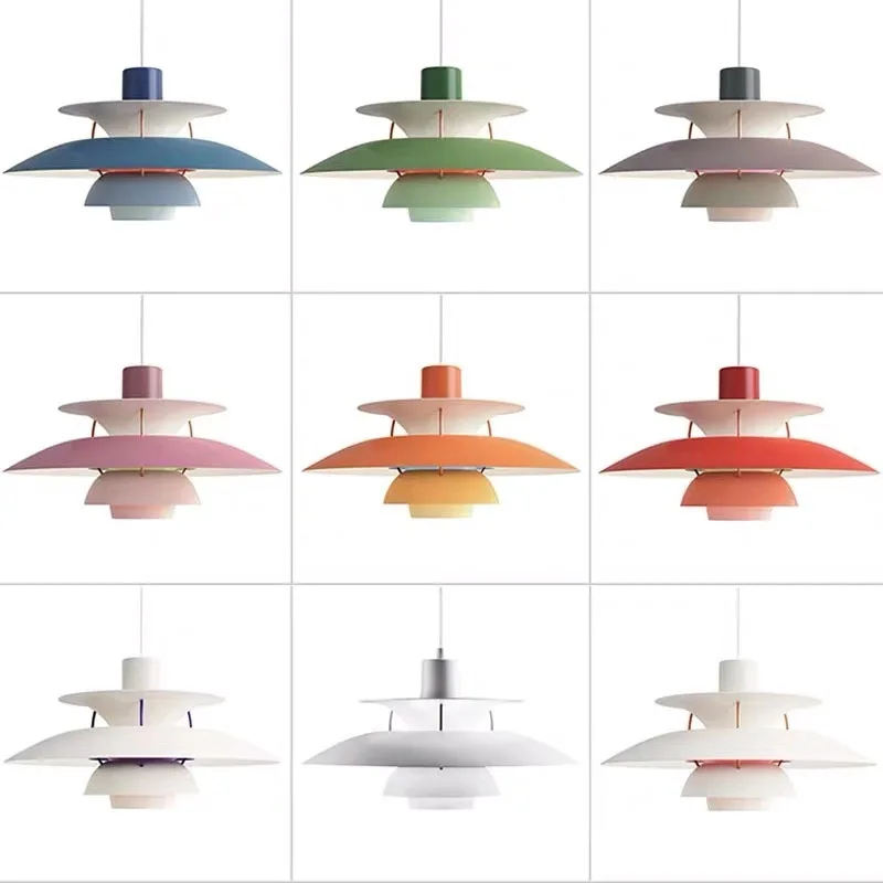 Danish Design PH5 Lamp Louis Led Pendant Light High Quality Poulsen Home Decor 5 layer Suspension Luminaire Kitchen Hanging Lamp