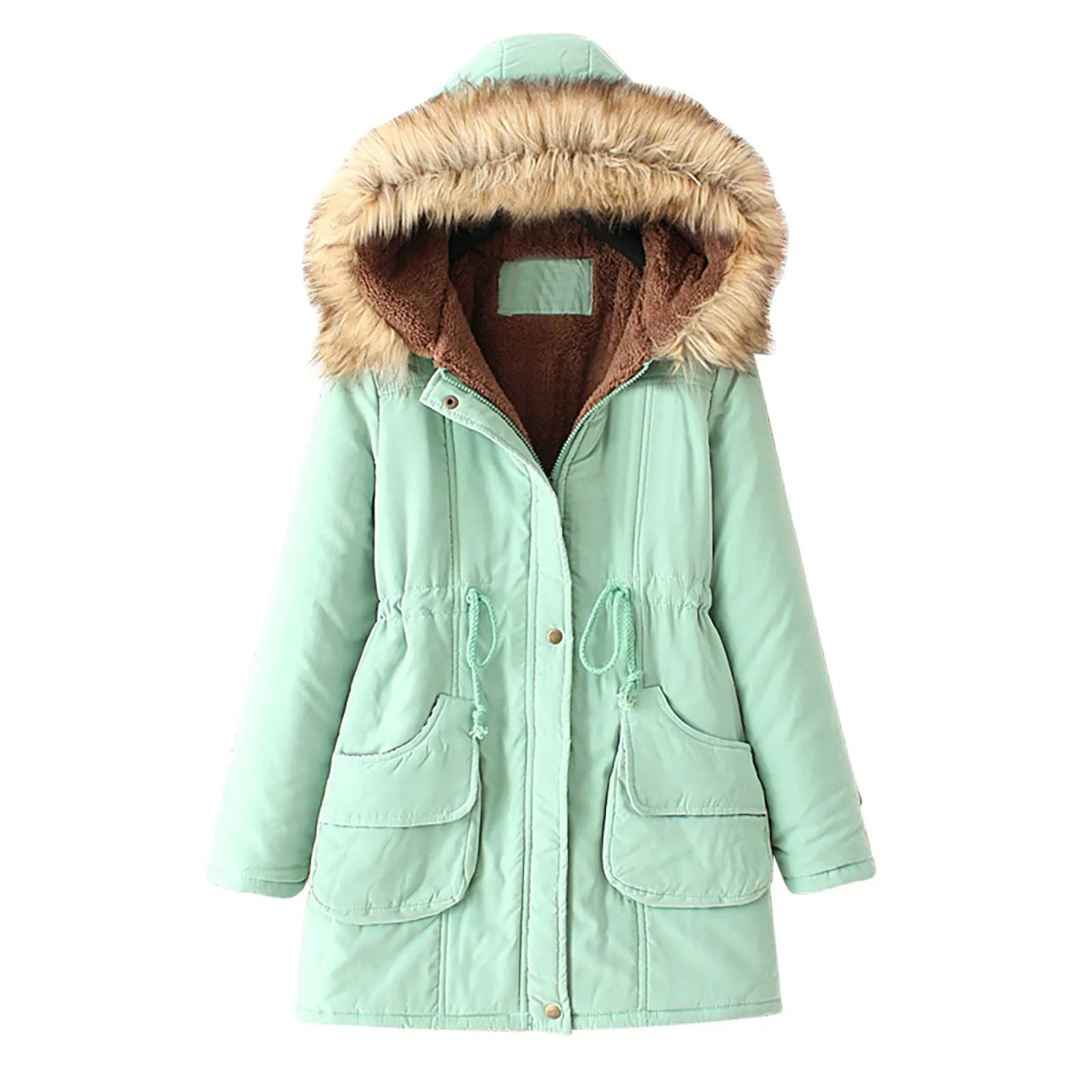 Женское бархатное вельветовое пальто с капюшоном зимнее хлопковое женская