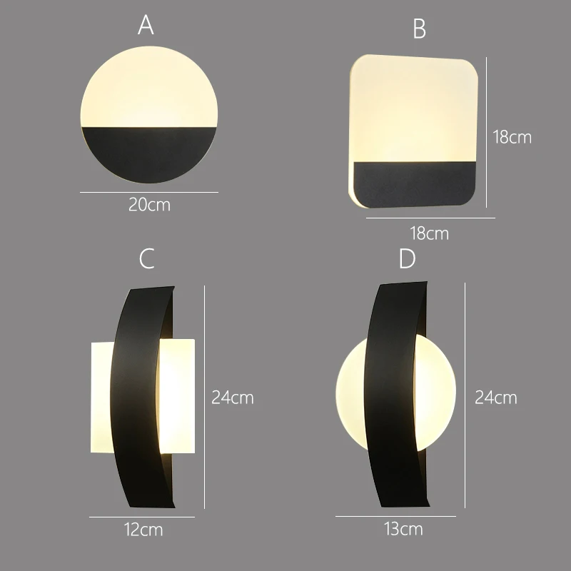 Светодиодная настенная лампа для помещений акриловые простые светильники