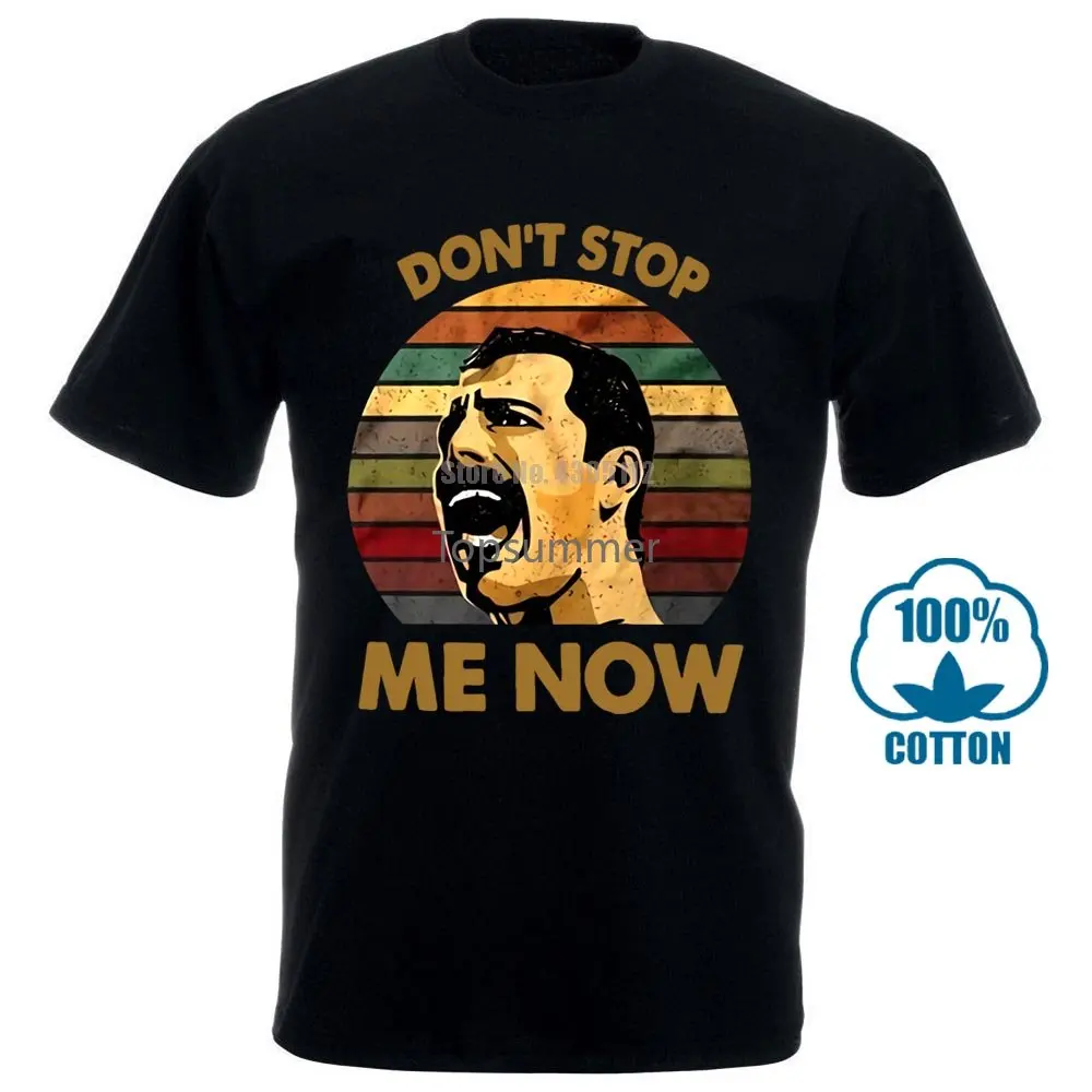 

Queen Freddie Mercury Don'T Stop Me Now Vintage T Shirt Black Cotton Men S 6Xl