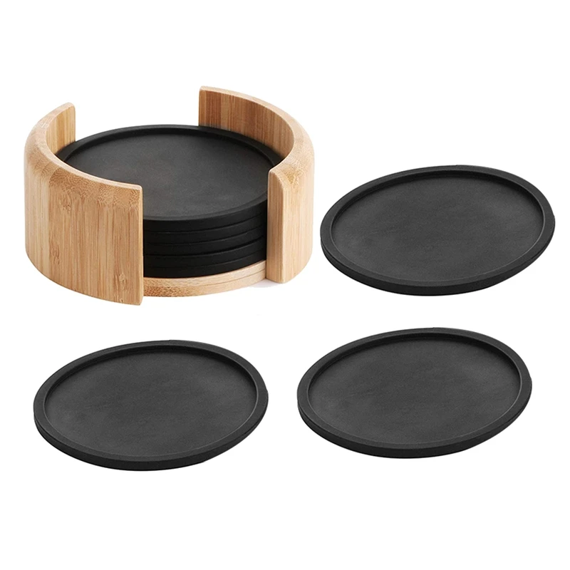 

Round Silicone Coasters , Set Of 8 , Coasters For Drinks, Cups, Bar, Glass, Table Coasters, Silicone Coasters