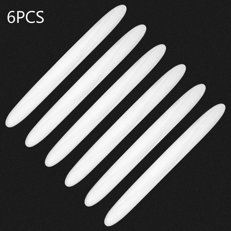 

J60F 6Pcs Car Door Edge Transparent Anti Scratch Protection Strips Anti-collision Protector Sticker Bumper Scuff Plate Bar