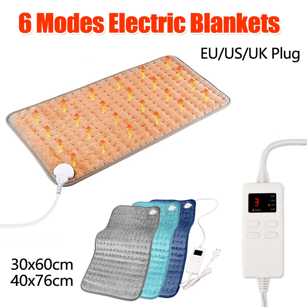 

Electric Blanket LED Display 6 Level Intelligent Control Heating Pad for Shoulder Back Pain Relief Heater Winter Warmer EU/US/UK