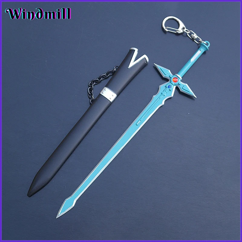 

Sword Art Online Anime Weapons Keychain Dark Repulser of Blue Rose Katana Swords Samurai Royal Japanese Katana Toys for Boys
