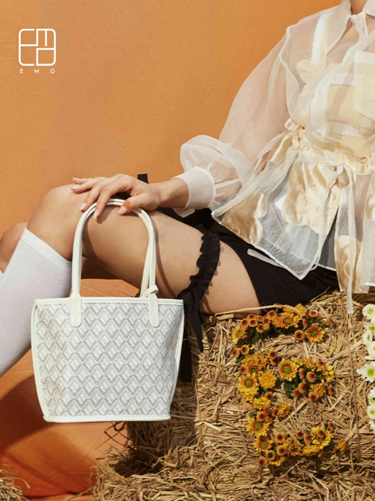 Оригинальная женская сумка-тоут в стиле эмо вместительная корзина с текстурой