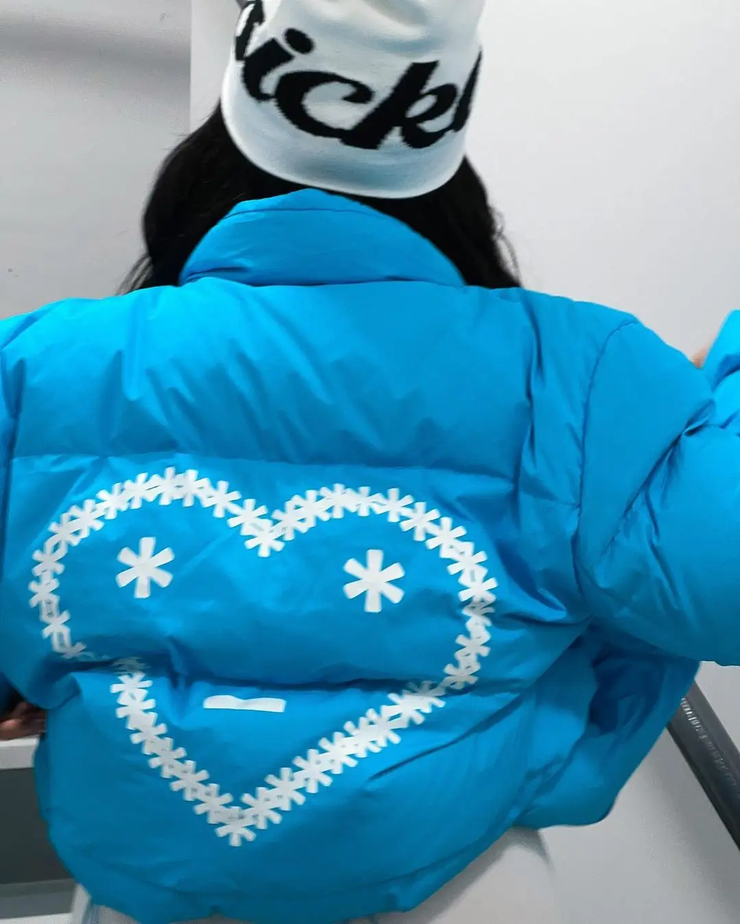 Bubble Puffer Coats Crop Jacket Casual Thick Warm Down Cropped Coat 2022 Women Y2K Clothes Streetwear Letter Winter Jakcets