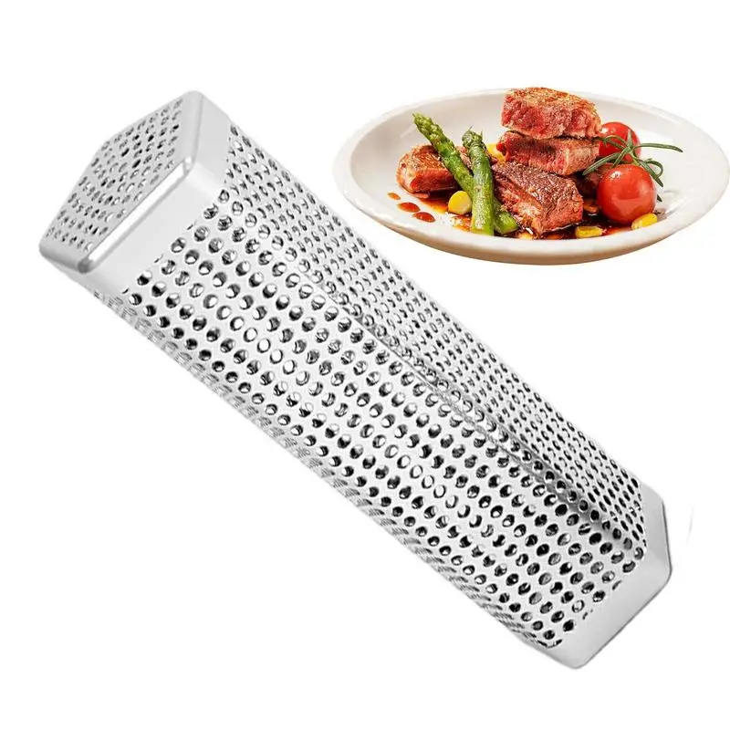 

Rolling Grill Basket BBQ Grilling Stainless Steel Portable Barbecue Cooking Mesh Rack Outdoor Picnic Camping Simple Cylindrical