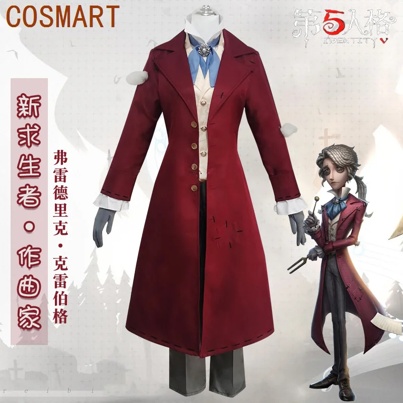 

COSMART Identity V Frederick Kreiburg Composer New Survivor Game Suit Handsome Cosplay Costume Halloween Party Outfit S-XXL