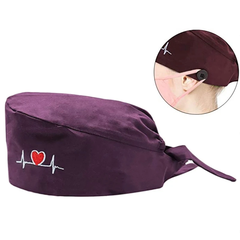 Кепка унисекс с вышивкой в виде сердца держателем для маски на пуговицах