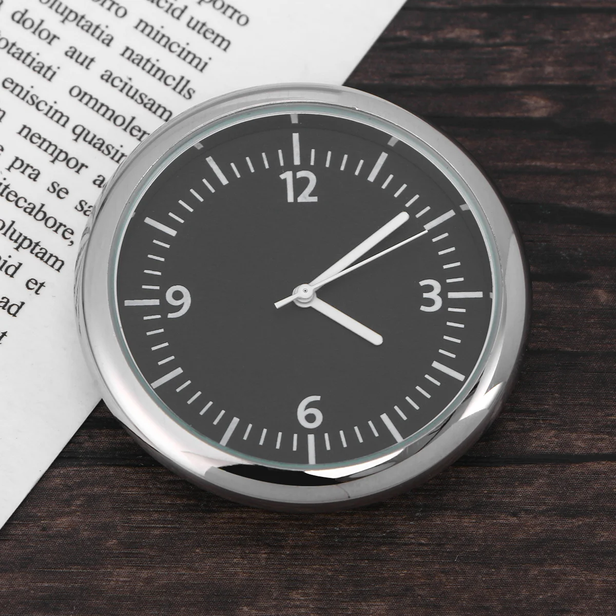 

Universal Car Dashboard Clock Car Electronic Clock For Auto Interior Decoration (Black)