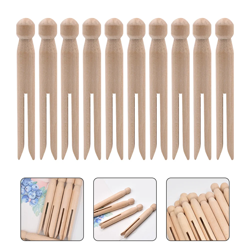 

15 Pcs Birch Clip Strong Clips DIY Clothes Pegs Mini Photo Simple Decoration Home Wood Wooden Clothespin Clamp Memo