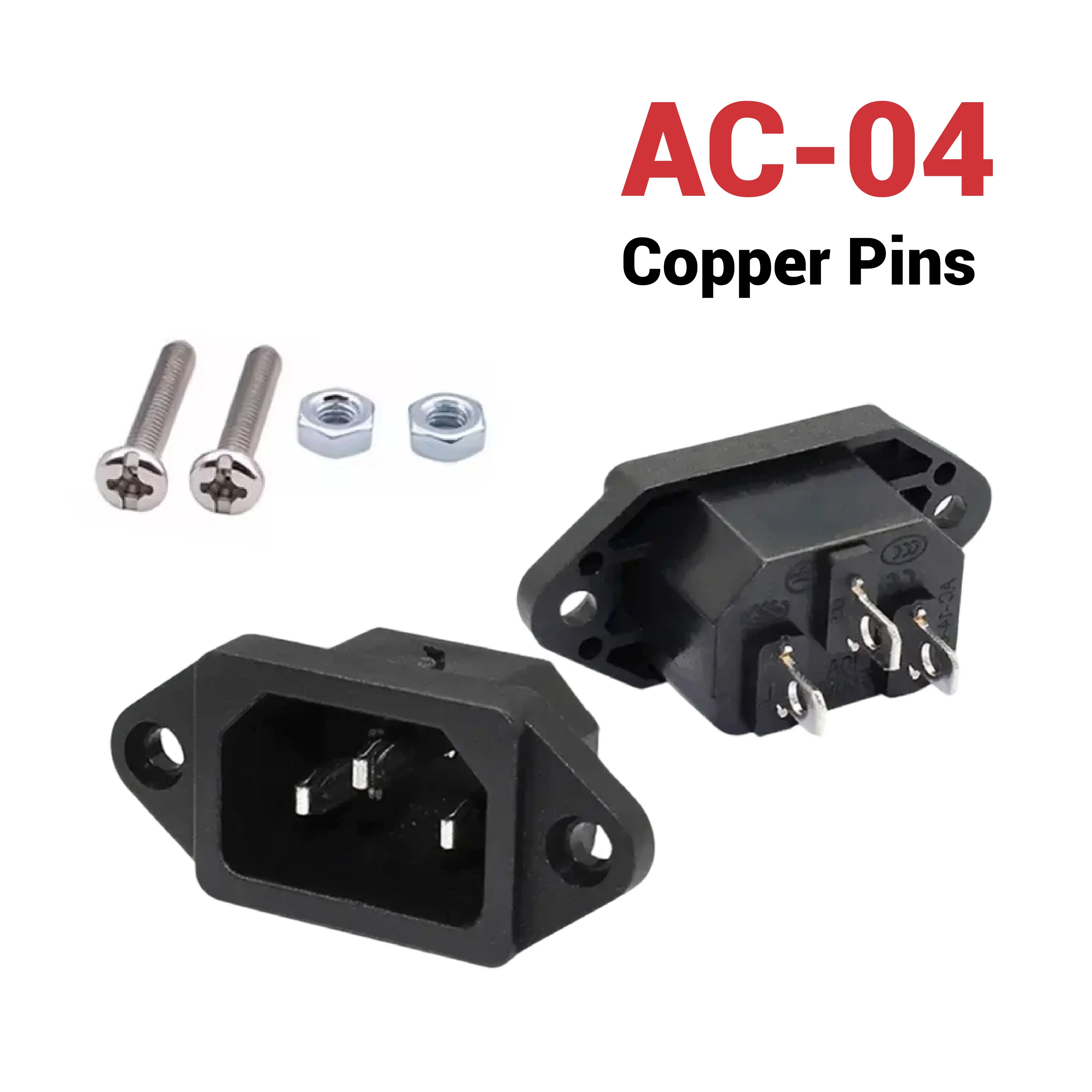 

Розетка AC-04 IEC 3-контактная 10А 250В