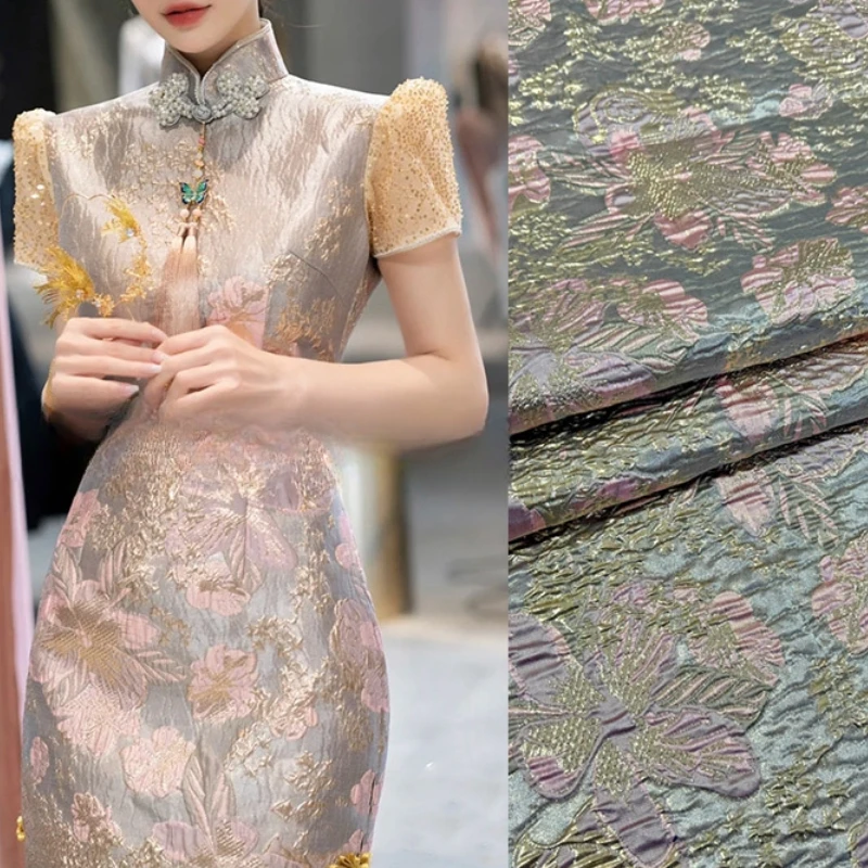 Новый китайский стиль золотая проволока трехмерный рельефный цветок цветное