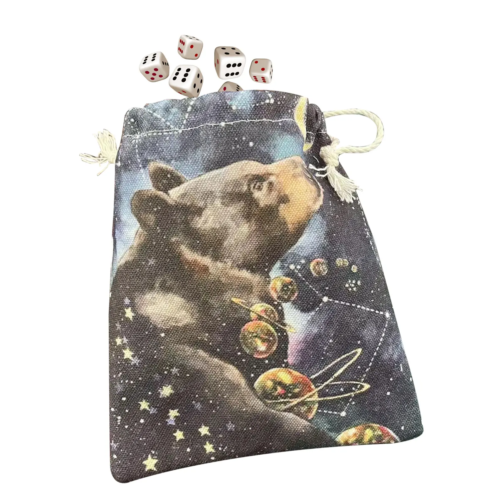 

Tarot Bag Tarot Bag Drawstring Pouch Jewelry Pouch Tarot Card Bag Dice Bag For Tarot Card Lover Psychologist Magician Everyday
