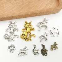 zinc alloy antique silver antique bronze antique gold mix unicorn charms pendant for bracelets necklace earring jewelry making