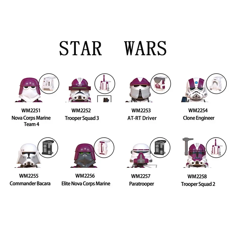 Конструктор WM6127 конструктор-Клон солдат 501-й полк имперский штурмовик мини-робот