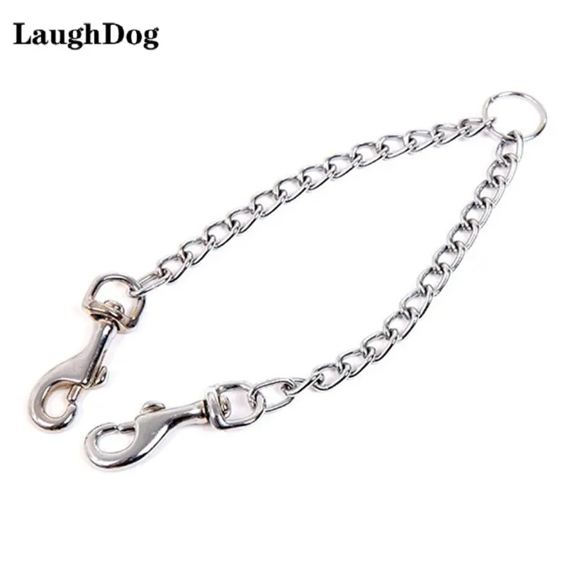 

2 Dogs Leash Heavy Duty Stainless Steel Double Dog Coupler Twin Lead 2 Way for Two Pet Dogs Walking Metal Leash Large Dog Chain