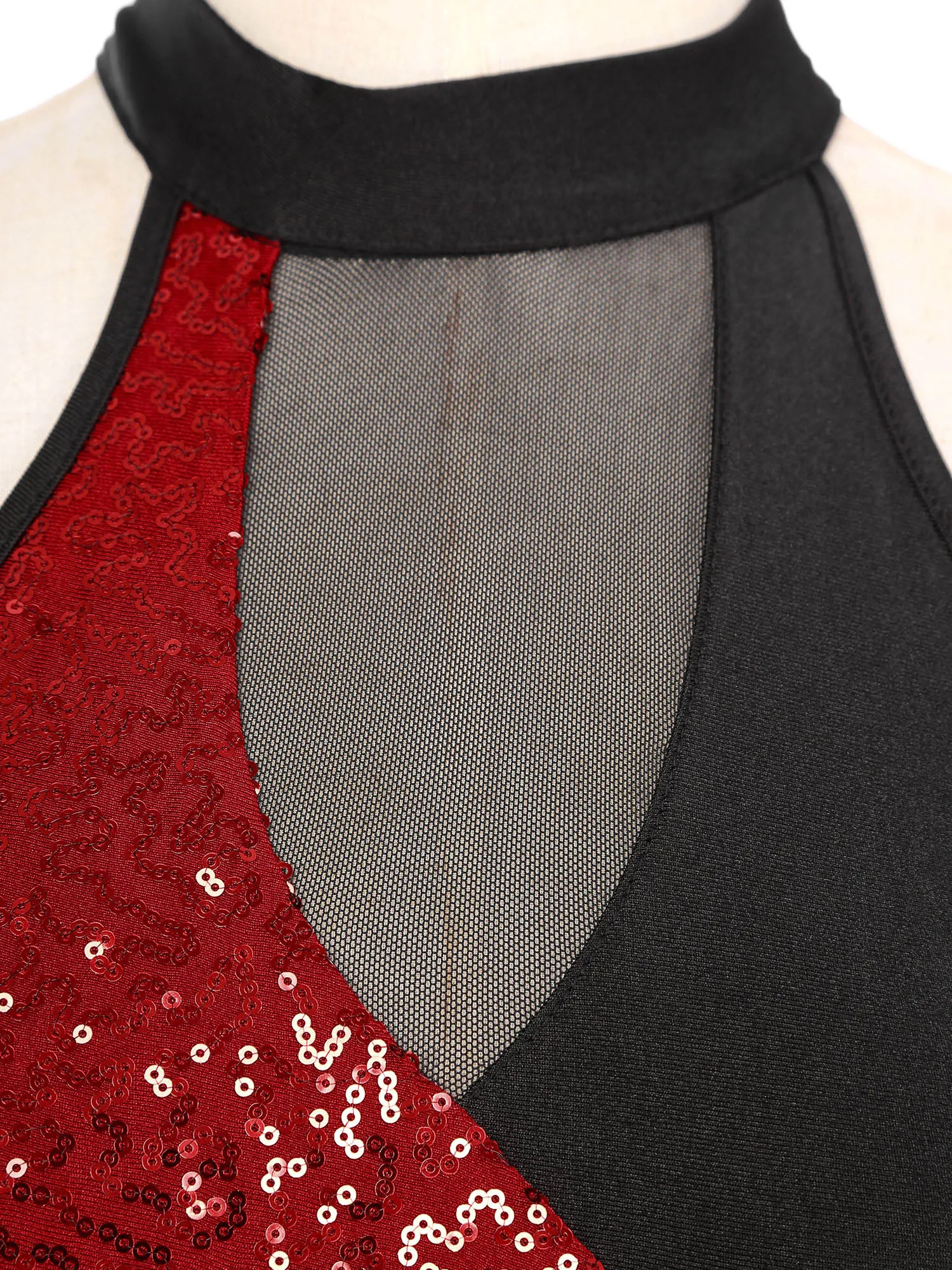 Женское платье для латинских танцев от iEFiEL Body с оборками и пайетками бальных