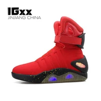 igxx high top led shoes light up for men led sneakers usb recharging shoes back to the future flashing shoes led grey