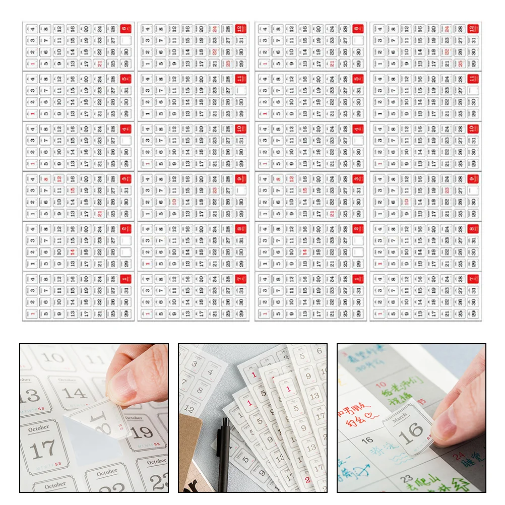 

Calendar Sticker Planner Stickers Daily Adhesive Appointment Decal Date Diary Notepad Decals Page Monthlylabel