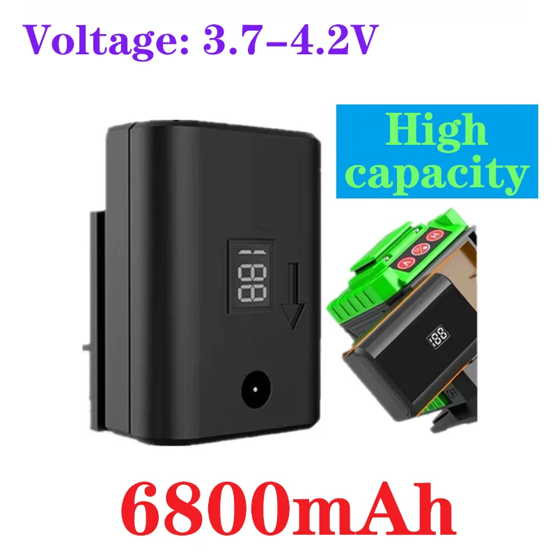 Мощный заряжаемый лазерный уровень 6800 мАч с аккумулятором строительные