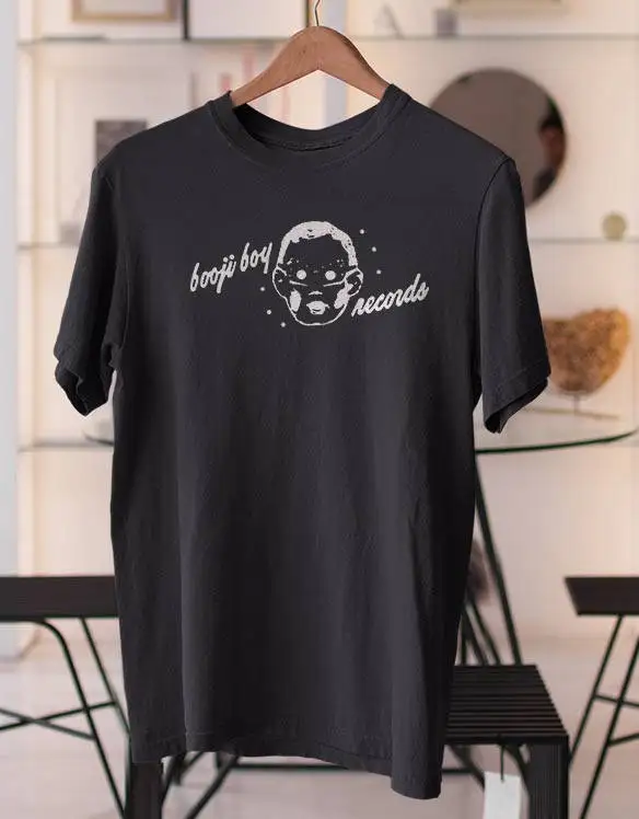 B فل boy Records Футболка с трафаретным принтом и короткими рукавами хлопок