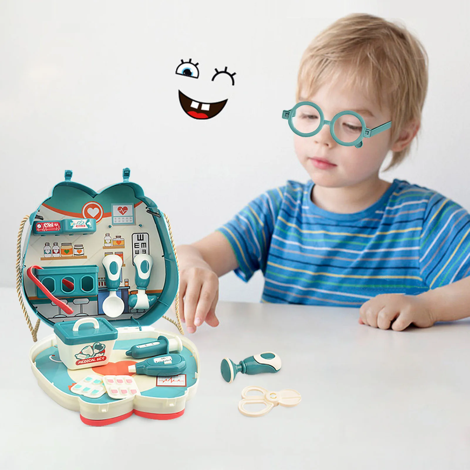 

Play Doctor Set For Kids Pretend Doctor Kit Toddler Doctor Playset With Stethoscope 14 PCS Educational Doctor Toys For Toddler