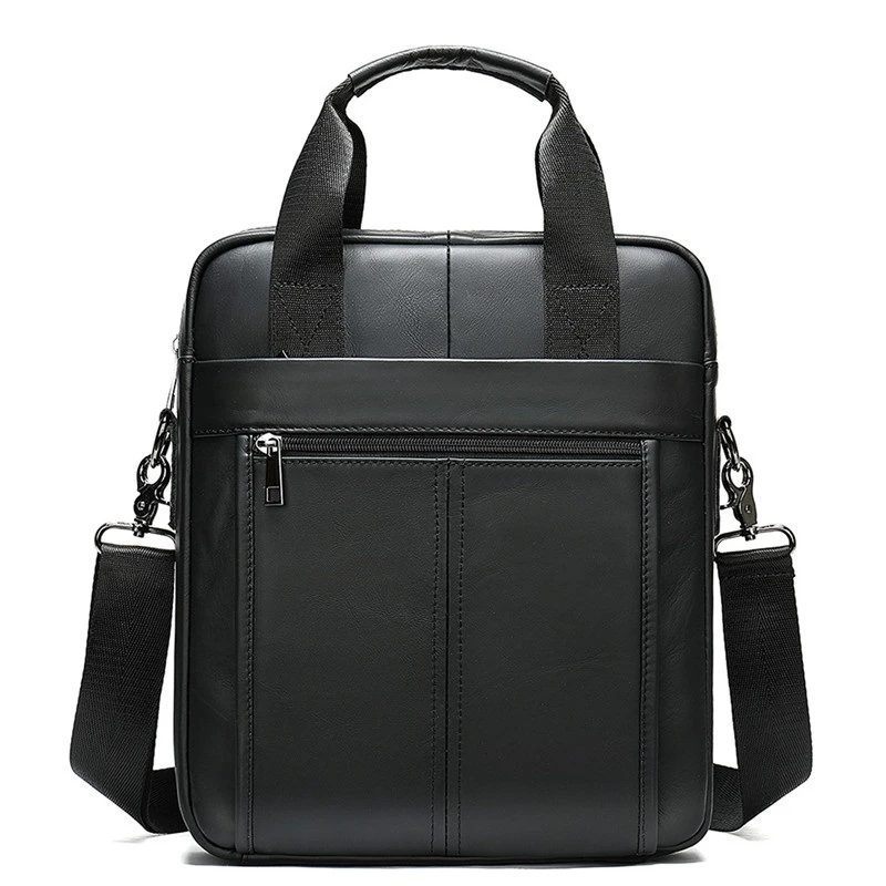 

XZAN Brand New Man's Crossbody Shoulder Bag Multi-function Men Handbags Large Capacity cow Leather Man Travel Bag black