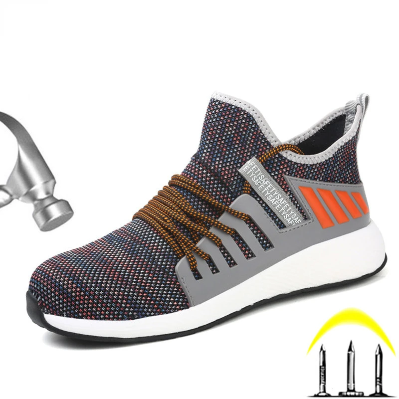 

Lightweight Steel Toe Safety Working Shoes Men'S Shoes Puncture Proof Indestructible Sneakers Breathable Work Boots Footwear