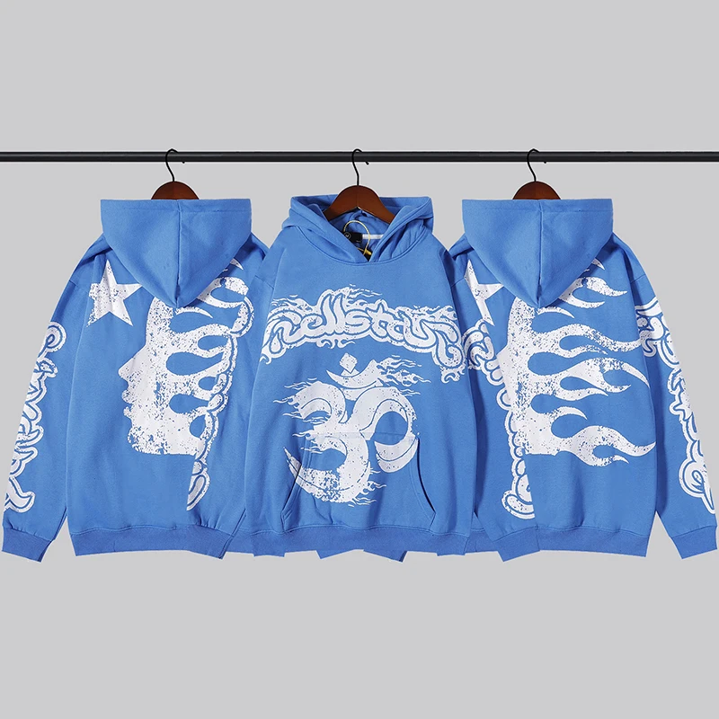 

New Travis Scott Blue Hoodies Men Women Funny Sweatshirts High Quality Streetwear Pullover