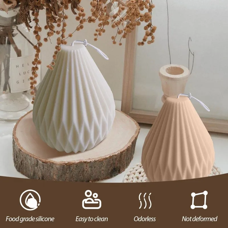 

Non-stick Silicone Candle Mold Handmade Abstract 3D Aromatherapy Candle Soap Molds Home Decor Craft Gifts Diy Cake Mold Tools