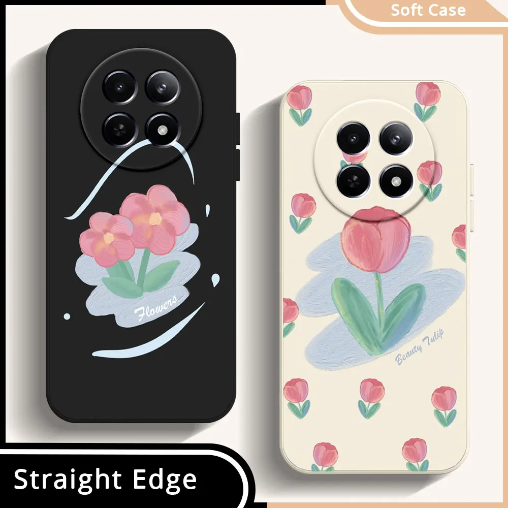 Силиконовый матовый чехол с рисунком маргаритки для Realme 12 12x Lite C65 4G