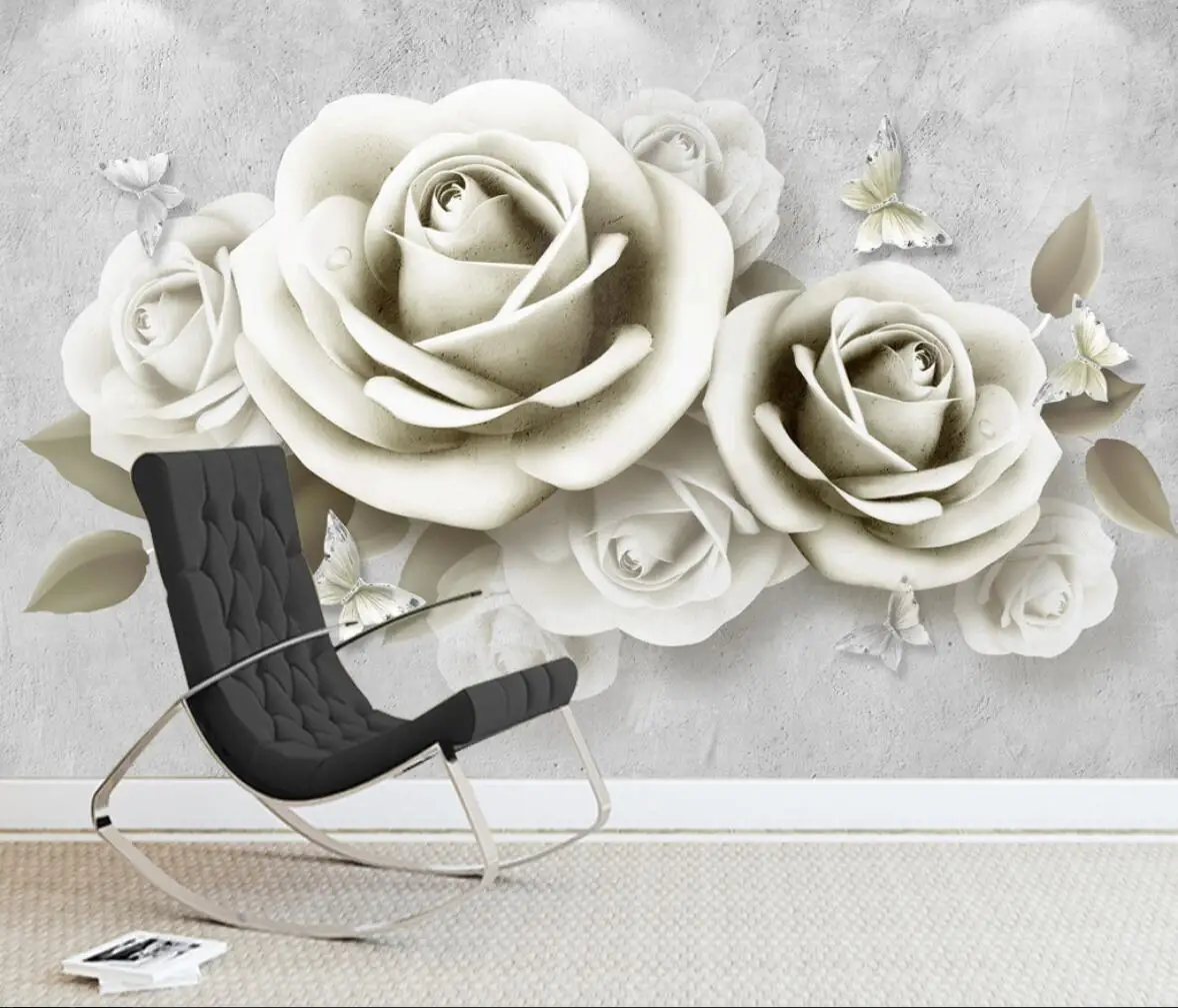 

custom rose flower Photo Wall paper 3D Mural Wallpapers for Living Room Bedroom Sofa Backdrop Murals Wallpaper room decoration