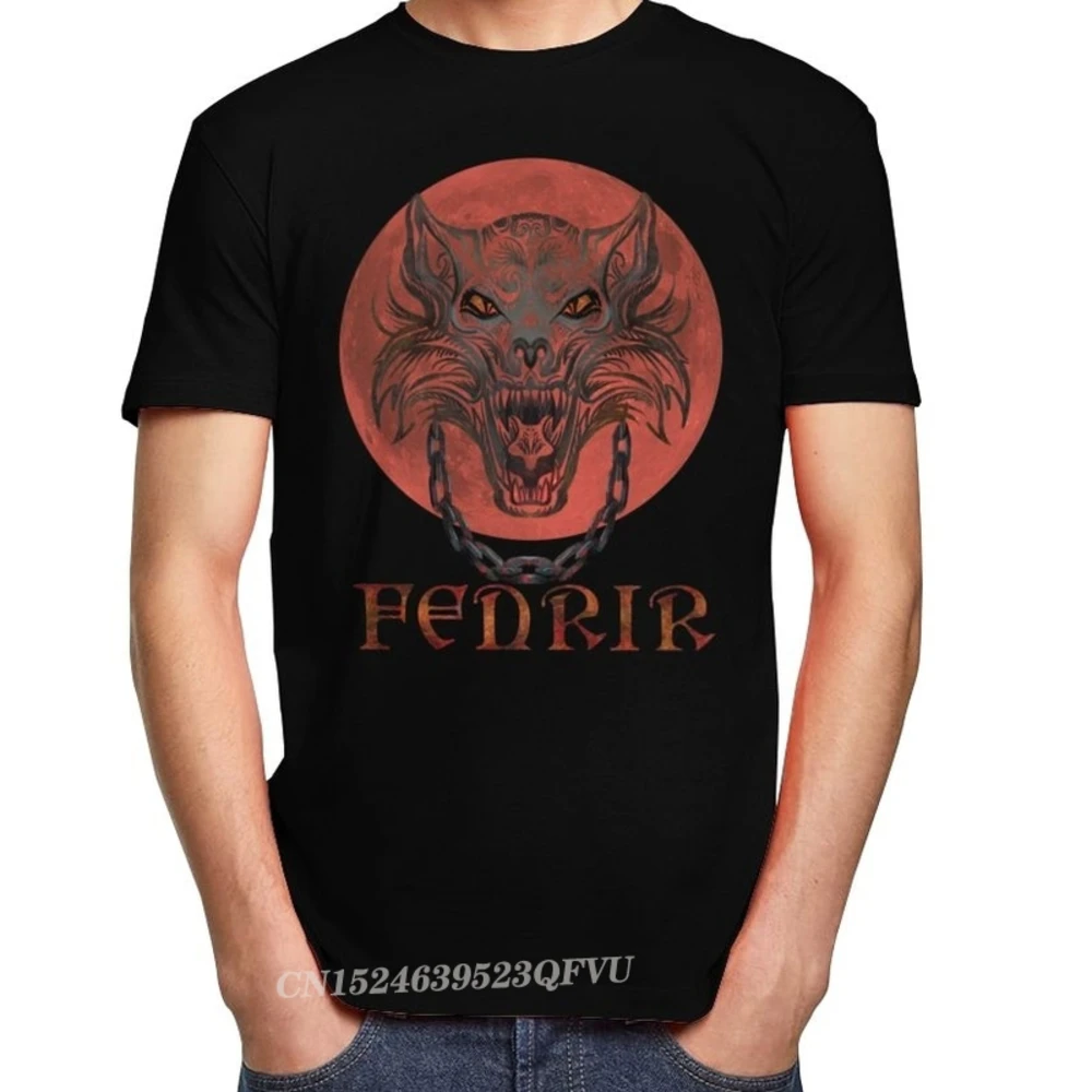 Футболка Fenrir Viking мужская повседневная мягкая хлопковая рубашка с круглым