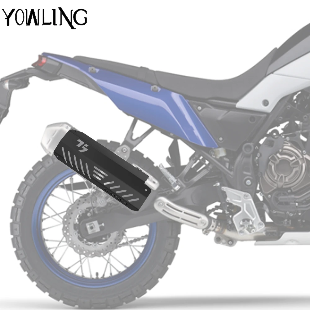 Фото Для Yamaha Tenere 700 2019 2020-2022-2023-2024 Защита выхлопной трубы Теплозащитный экран Противоожоговая крышка Tenere700 World Raid №3