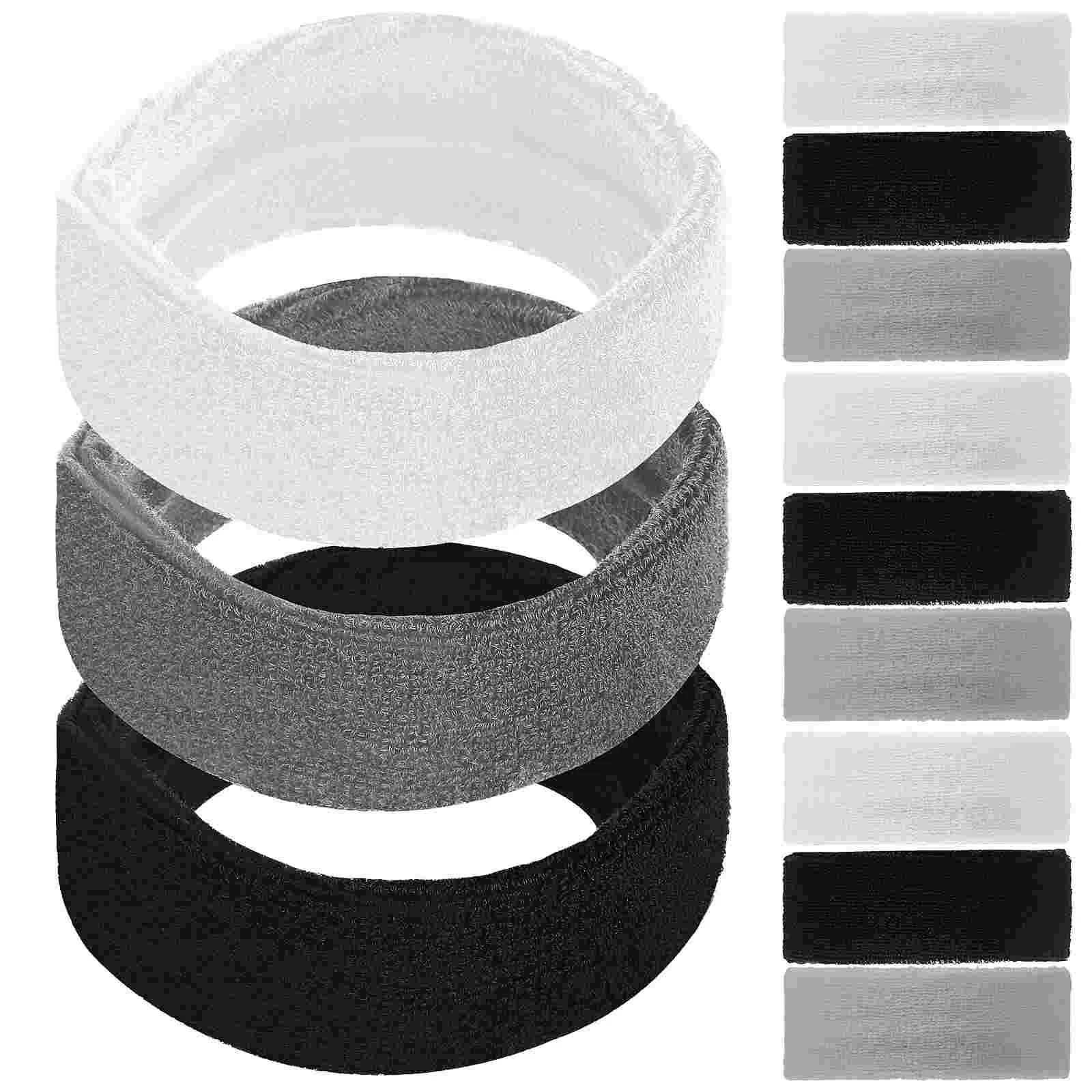 

12 Pcs Outdoor Fitness Headband Sports Headbands Gym Polyester Cotton Womens Running