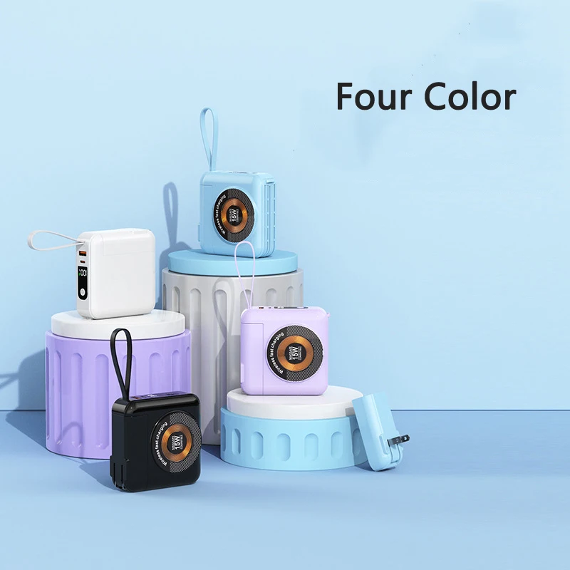 Магнитный беспроводной внешний аккумулятор емкостью 20000 мАч 22 5 Вт быстрая