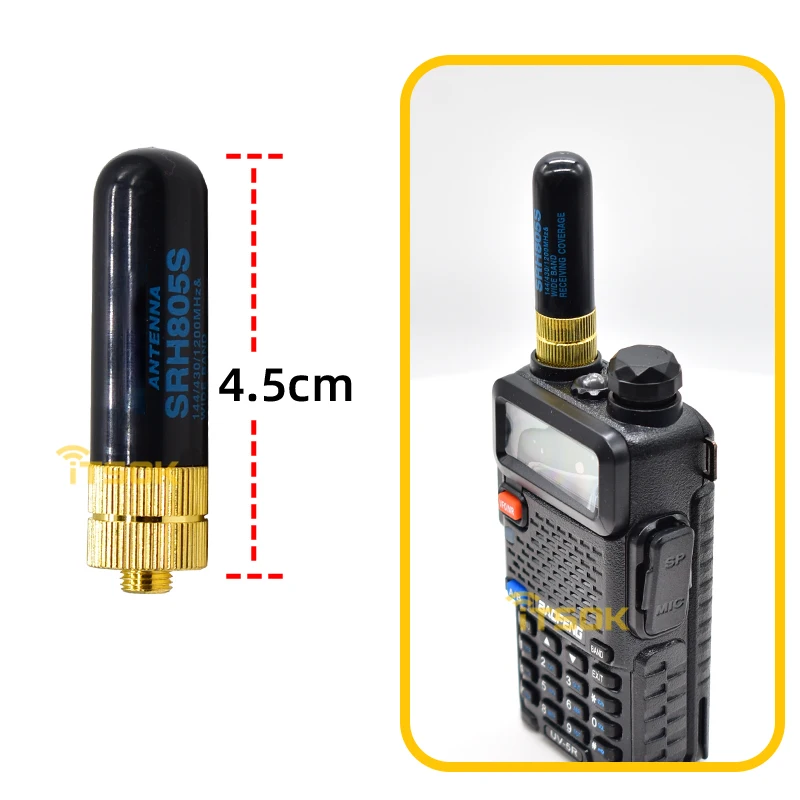 

High Gain Dual Band Antenna UHF+VHF SRH805S SMA Female Antenna 1pc Mini short antenna for Baofeng UV-5R 888S UV-82 Walkie Talkie