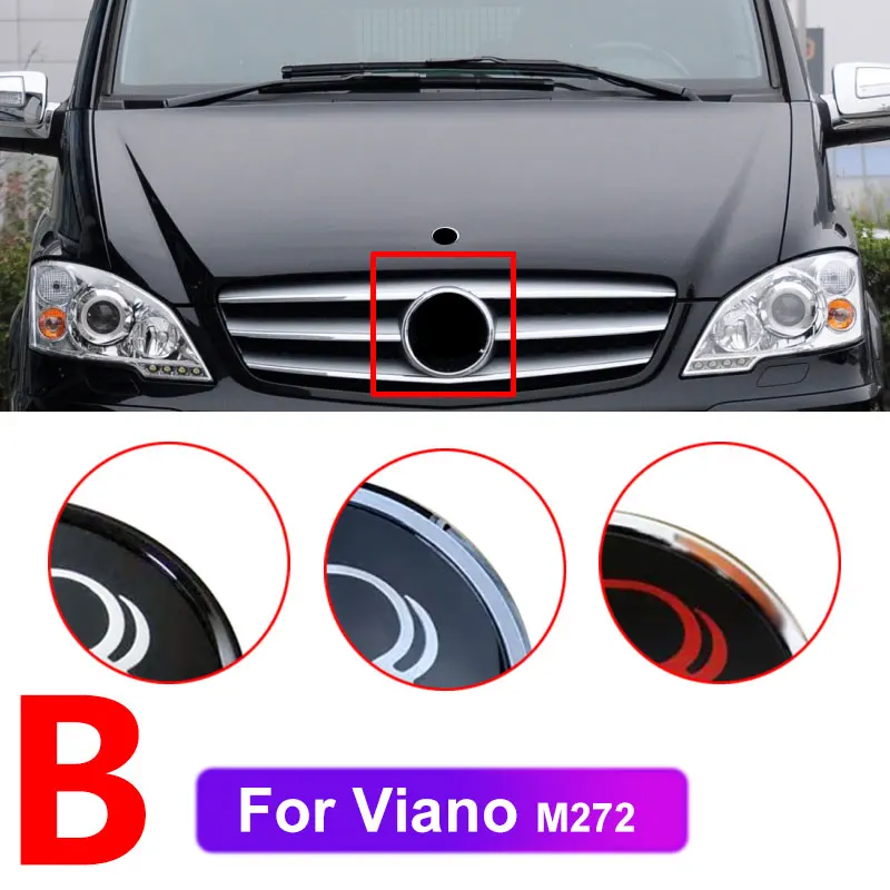 

Передняя Эмблема решетки B заменяет Звездный логотип для Mercedes Benz Viano M272 зеркальный Красный значок значки аксессуары для гриля