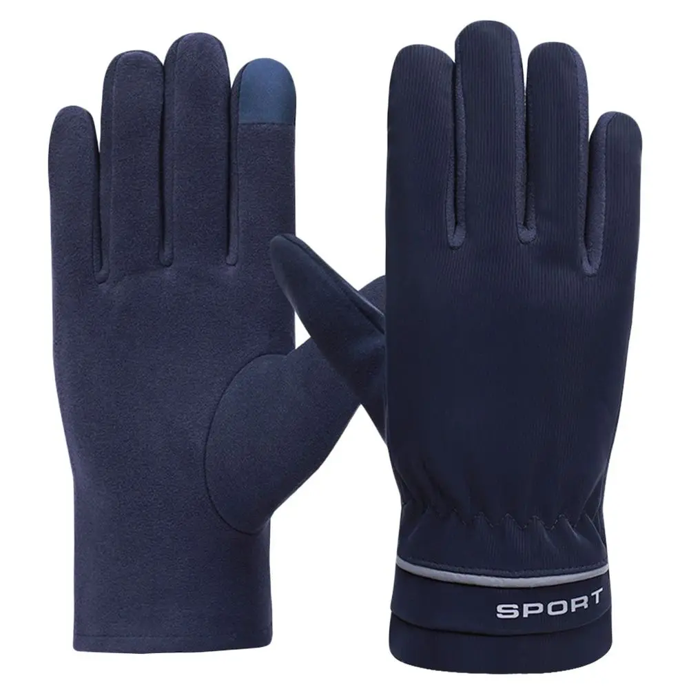 

Зимние перчатки для мужчин и женщин, велосипедные теплые флисовые водонепроницаемые рукавицы для сенсорного экрана