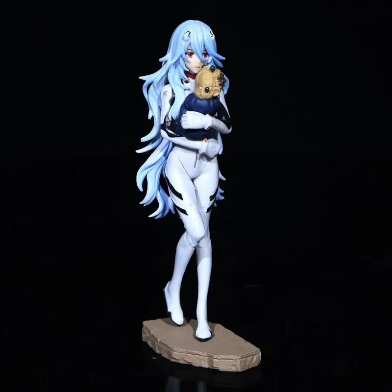 

13cm Ayanami Rei Suzuhara Sakura Gashapon Anime Figur Action Figures Bear Hugging Collection Model Toys