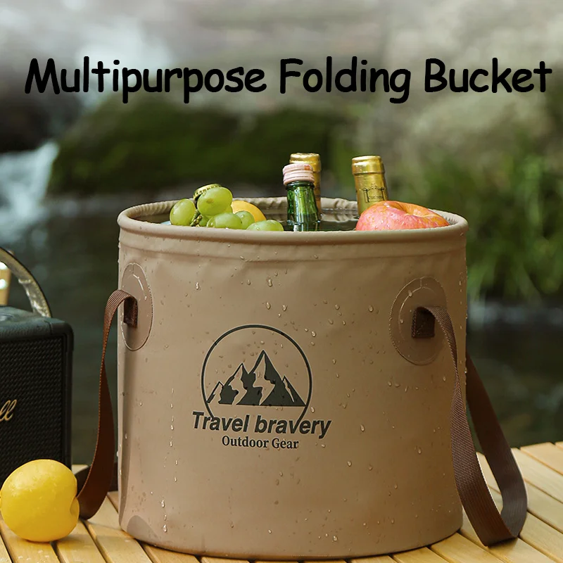 

Outdoor Folding Bucket Portable Camping Picnic Fishing Bucket Soaking Bucket Bucket Bucket Wash Face Wash Foot Basin Water Basin