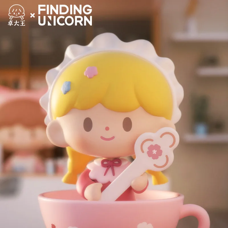 

Original Zhuo Dawang Sakura Coffee Shop Series Blind Box Toys model Confirm Style Cute Anime Figure Gift Surprise box