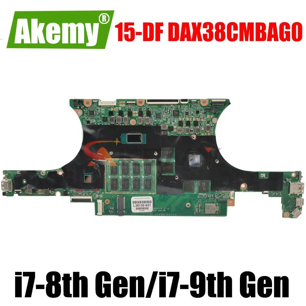 

For HP SPECTRE 15-DF Laptop Motherboard Mainboard DAX38CMBAG0 REV: G Motherboard with I7 8th Gen 9th Gen CPU