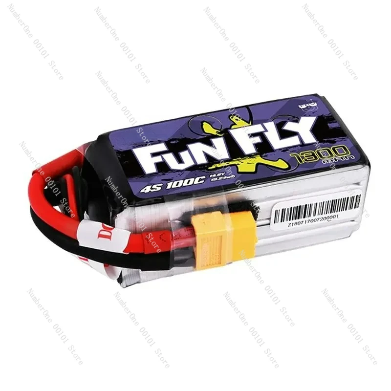 FUNFLY 1300 мАч 1550 мАч 1800 мАч 3S 4S 11,1 В 14,8 В 100C Lipo Батарея XT60 Разъем для FPV 250 230 210 180 Размер (art.: 3920d271dffc0) - 3920d271dffc0