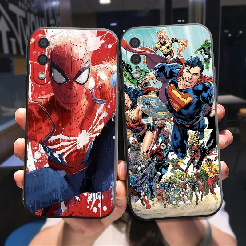 

Popular Marvel Phone Case For Samsung Galaxy S8 S8 PLus S9 S9 Plus S10 S10E S10 Lite 5G Plus Silicone Cover Liquid Silicon