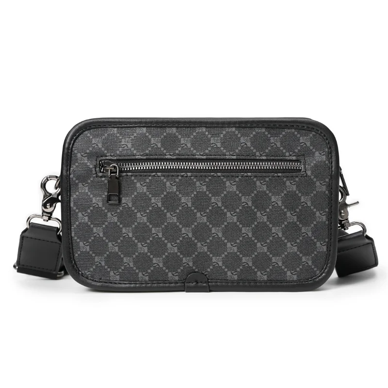 Fashion Floral Printed Men's Crossbody Bags Square Shoulder Bag Men Women Small Crossbdoy Bag Box Shape Sling Bag Handbag Purse