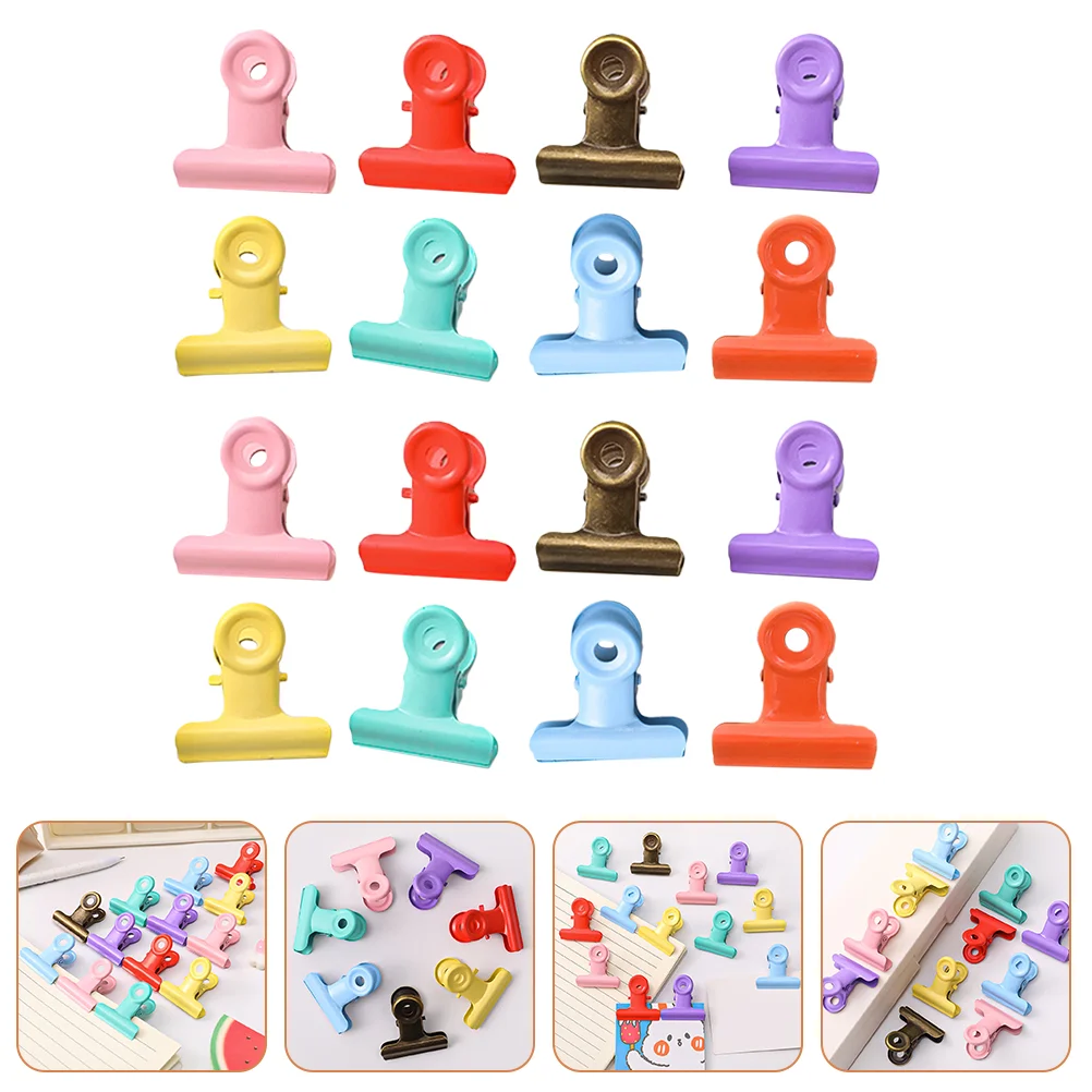 

16Pcs Mini Bills Clips Sealing Clip Test Paper Clamps Files Clips for Teacher Student