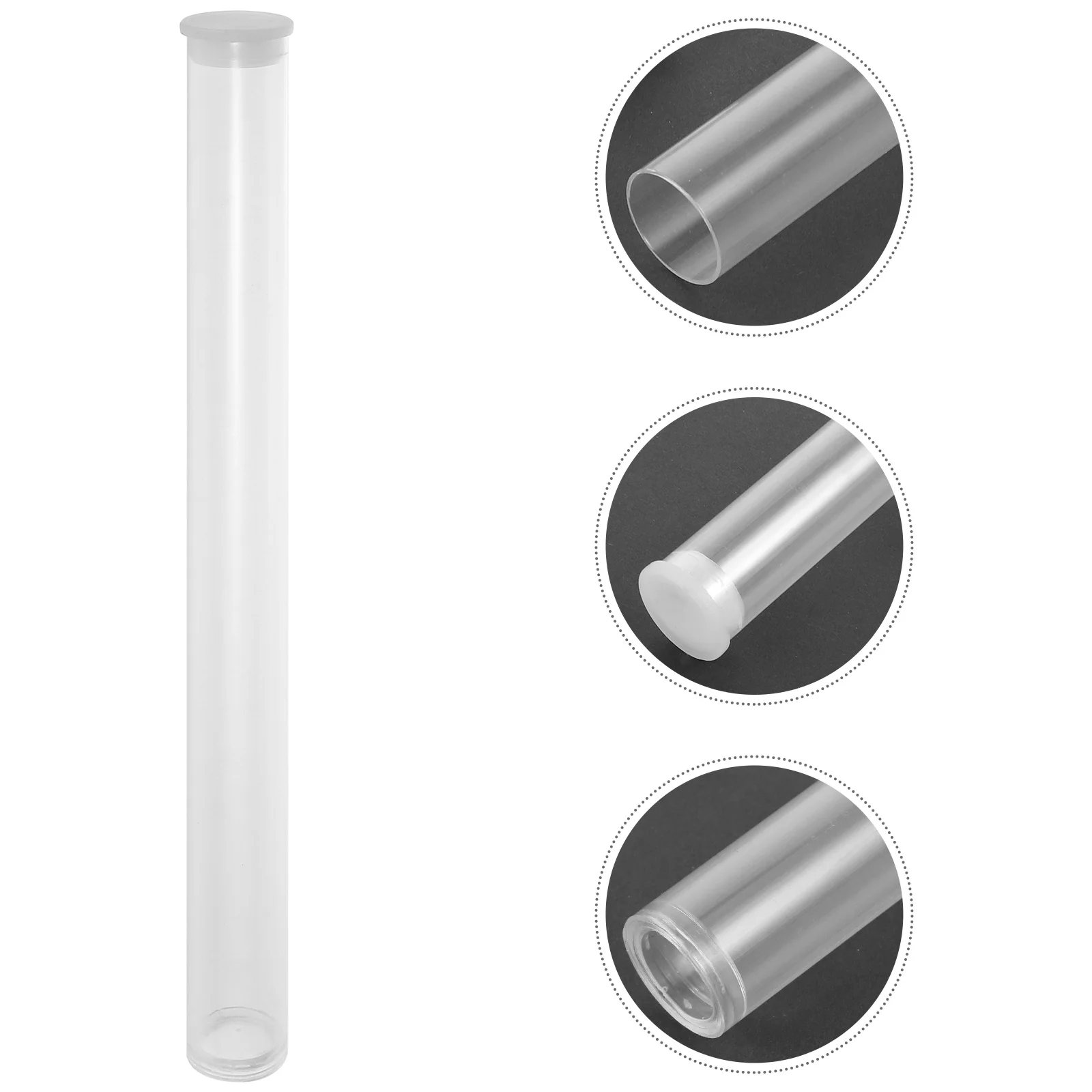 

6 Pcs Tube Clear Plastic Containers Test Tubes Cone Burner Censer Holder Stick Acrylic